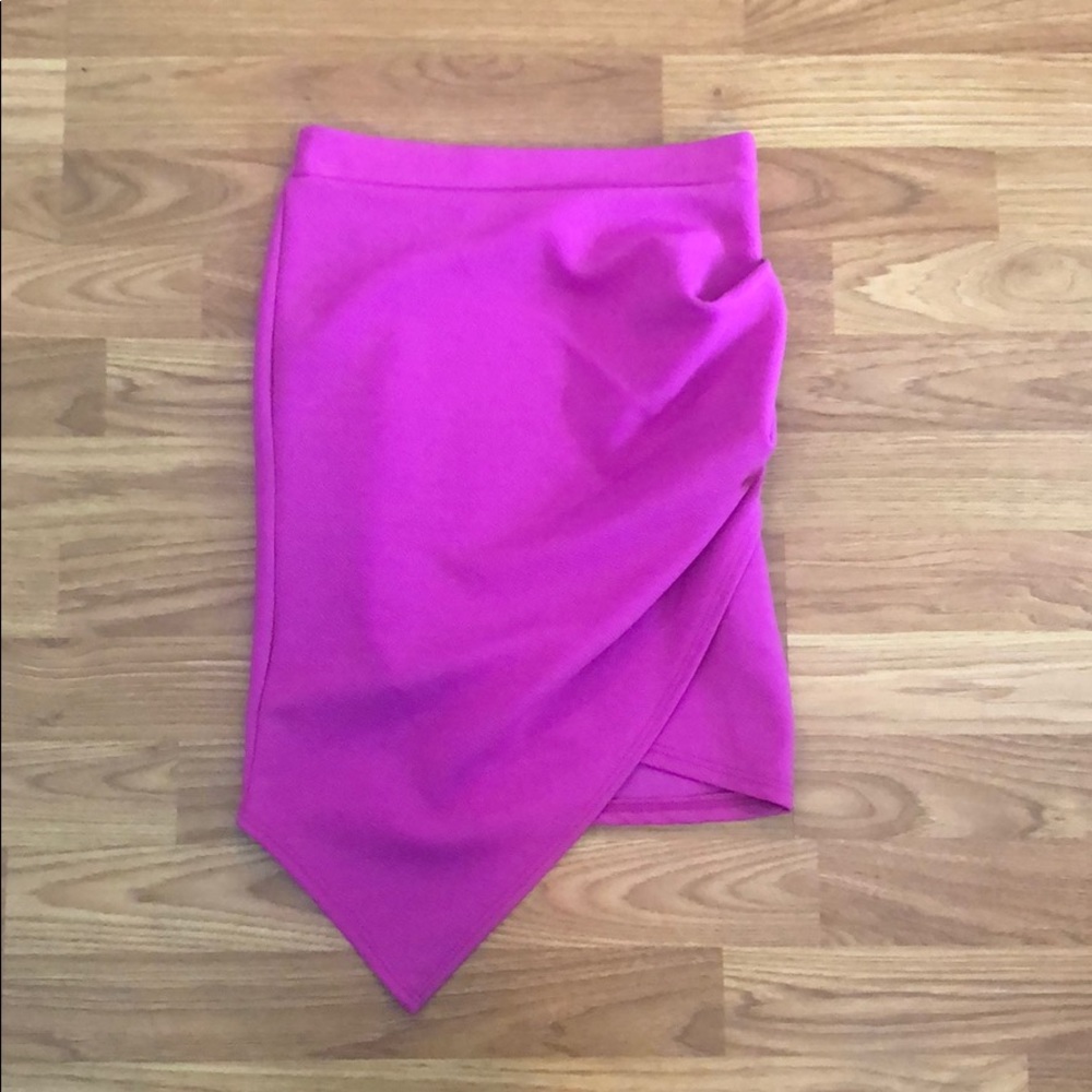 Hot pink pencil skirt